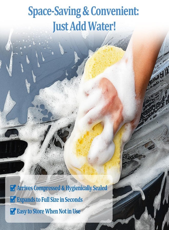 smrtcol 5 Pack Large Car Wash Sponges Non-Scratch Sponges for Auto, Truck, RV, Boat Cleaning Thick Foam for Kitchen, Bathroom, Household (Large) - Image 5